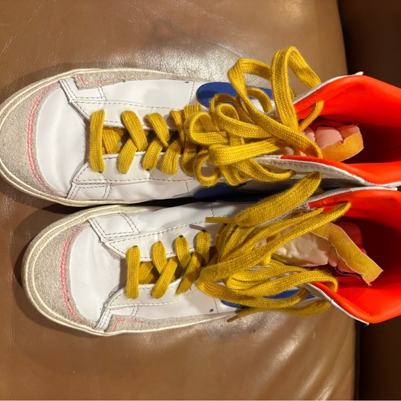 Nike High-Top Sneakers - White, Orange, and Yellow - Picture 7 of 7